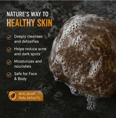 African Black Soap Infused with Honey