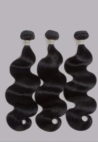 Virgin Brazilian Body Wave bundles. Closures and frontals are sold separately.