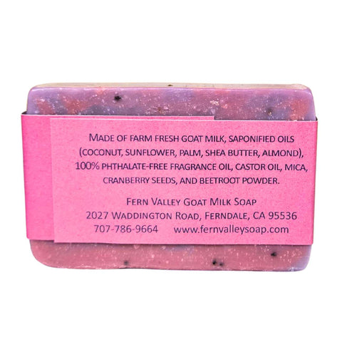 Devine Natural Goat Milk Soap | Exfoliating Cranberry-Seed Scrub
