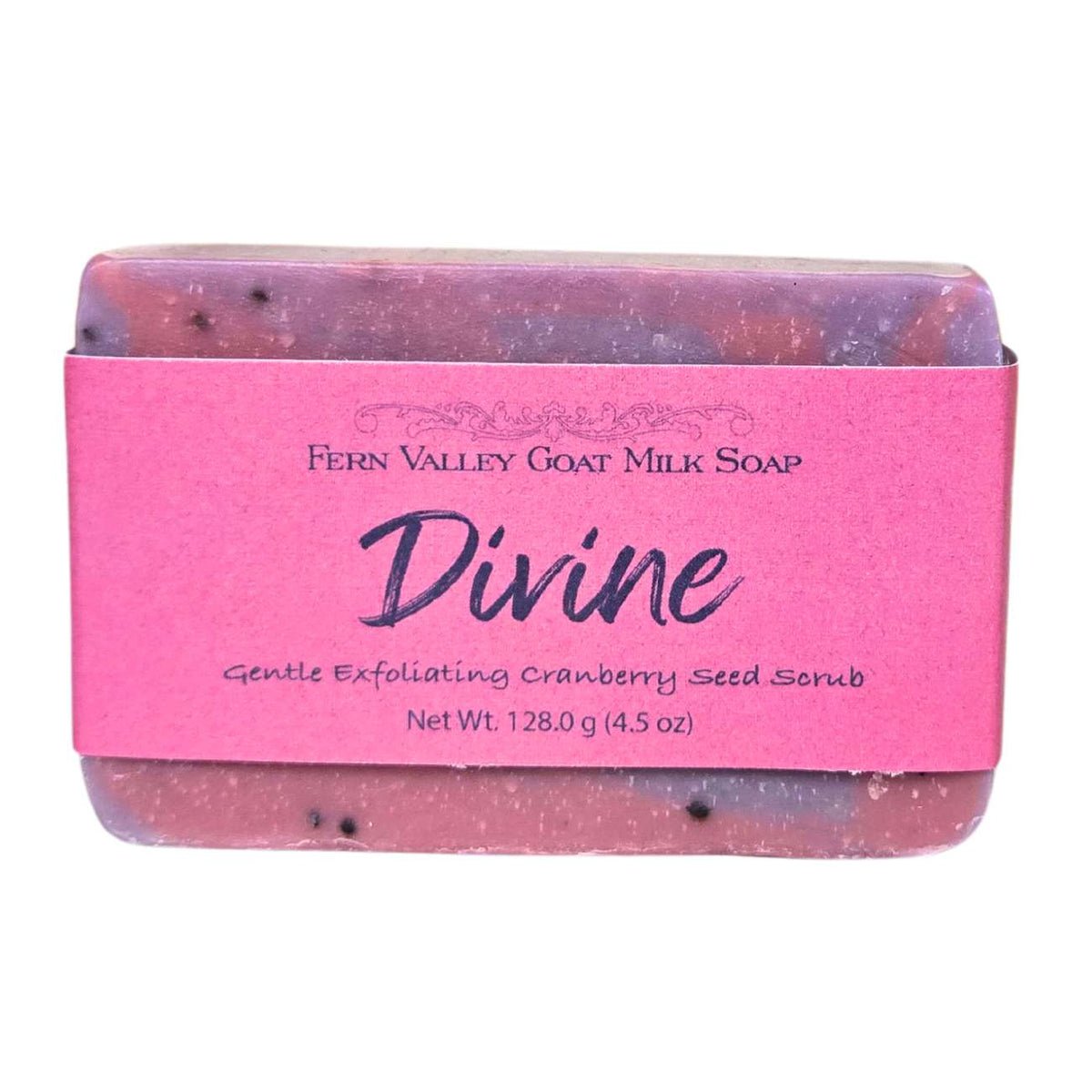 Devine Natural Goat Milk Soap | Exfoliating Cranberry-Seed Scrub
