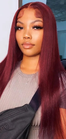 Peruvian Burgundy (99J) Closure Wig