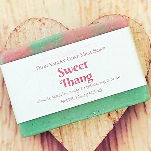 Sweet Thang Natural Goat Milk Soap | Exfoliating Kaolin Clay Scrub