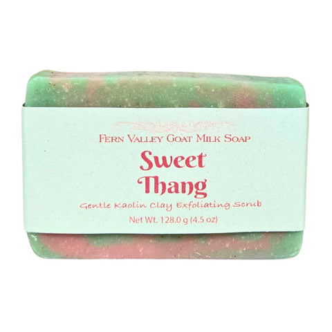 Sweet Thang Natural Goat Milk Soap | Exfoliating Kaolin Clay Scrub
