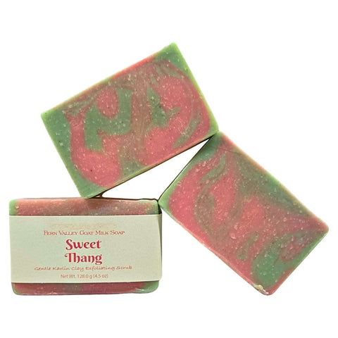 Sweet Thang Natural Goat Milk Soap | Exfoliating Kaolin Clay Scrub